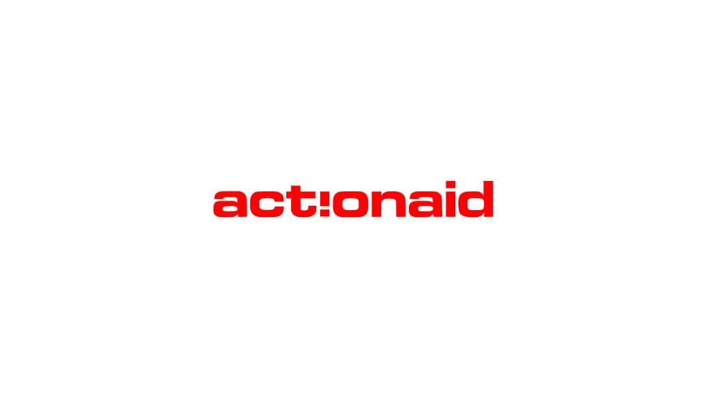 ActionAid logo in red text, featuring the word 'action' followed by an exclamation mark and then 'aid'.
